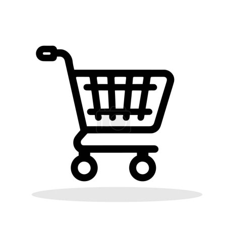 Illustration for Shopping cart symbol. Trolley icon isolated. Vector illustration - Royalty Free Image