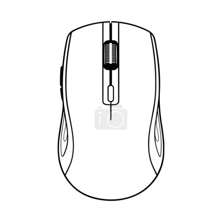 Photo for Computer Mouse icon. Black icon of a modern optical mouse. Concept of technology and computing - Royalty Free Image