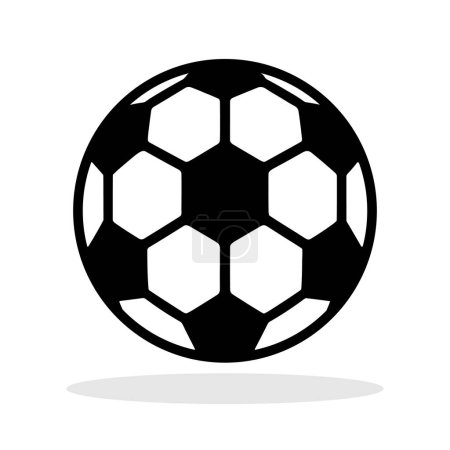 Photo for Soccer ball icon. Black soccer ball icon in flat style, isolated on a white background. Vector illustration. - Royalty Free Image