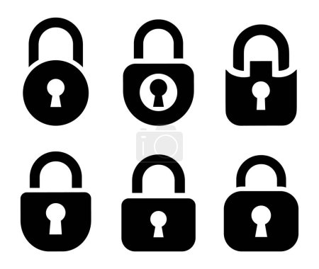 Photo for Lock icons set. Padlock icon. Safety symbol. Private security icon. Vector illustration - Royalty Free Image