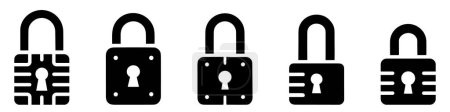 Photo for Lock icons set. Padlock icon. Safety symbol. Private security icon. Vector illustration - Royalty Free Image