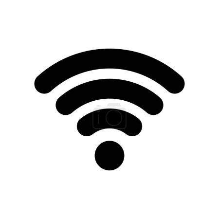 Photo for WI-FI signal symbol. Black WIFI icon in flat style. Communication symbol. Vector illustration - Royalty Free Image