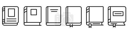 Photo for Book icon. Set of black book icons on a white background. Vector illustration - Royalty Free Image