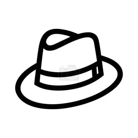 Photo for Fedora hat icon. Fedora hat black linear icon on white background. Vector illustration - Royalty Free Image