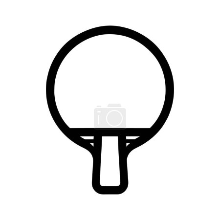 Photo for Tennis racket icon. Black icon of table tennis racket on white background. Vector illustration - Royalty Free Image