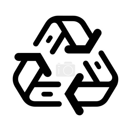 Photo for Recycling symbol isolated. Black recycling icon in flat design. Continuous recycling concept. Vector illustration - Royalty Free Image