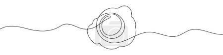Photo for Continuous line drawing of fried eggs. One line drawing background. Vector illustration. Fried eggs continuous line icon. - Royalty Free Image