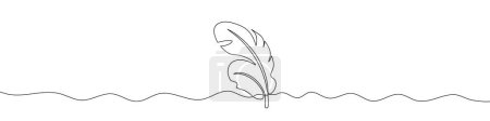 Photo for Continuous line drawing of feathers. One line drawing background. Vector illustration. Feathers continuous line icon. - Royalty Free Image