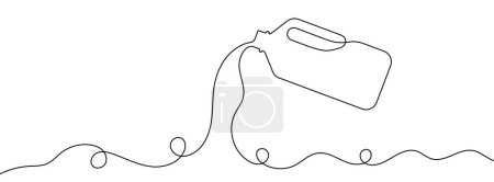 Photo for Continuous editable line drawing of bottle. One line drawing background. Vector illustration. Bottle icon in one line. - Royalty Free Image