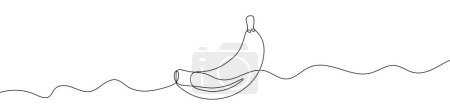Photo for Continuous editable line drawing of banana. One line drawing background. Vector illustration. Single line banana icon. - Royalty Free Image