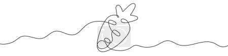 Photo for Continuous editable line drawing of carrot. One line drawing background. Vector illustration. Single line carrot icon. - Royalty Free Image