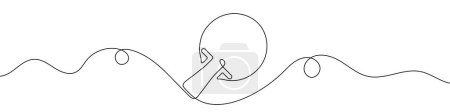 Photo for Continuous editable line drawing of tennis racket. One line drawing background. Vector illustration. Single line tennis racket icon. - Royalty Free Image
