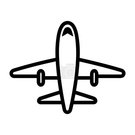 Photo for Airplane silhouette. Black aircraft icon. Vector illustration. - Royalty Free Image
