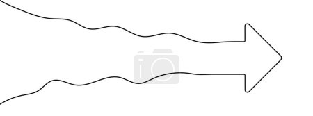 Photo for Continuous editable line drawing of arrow. One line drawing background. Vector illustration. Single line arrow icon. - Royalty Free Image