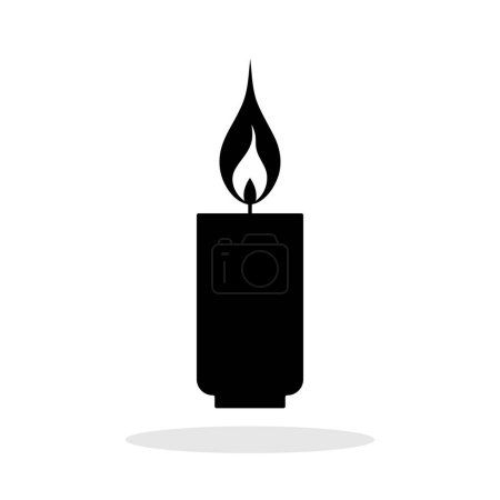 Photo for Candle silhouette. Black candle icon. Vector illustration. - Royalty Free Image