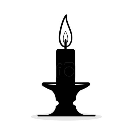 Photo for Candle silhouette. Black candle icon. Vector illustration. - Royalty Free Image