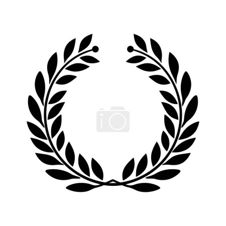 Photo for Wreath with leaves. Circular laurel wreath. Award concept. Vector illustration. - Royalty Free Image