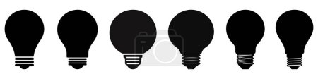 Photo for Light bulb icons set. Black light bulb icon on white background. Vector illustration - Royalty Free Image