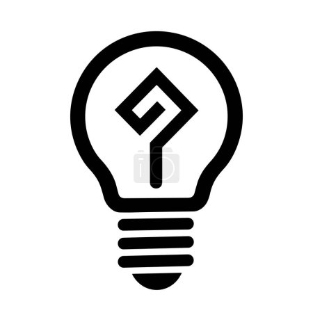Photo for Light bulb icon. Black light bulb icon on white background. Vector illustration - Royalty Free Image