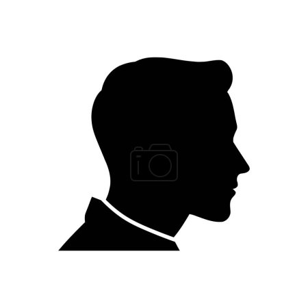 Photo for Male face in profile. Silhouette of a man's face. Man face icon. Vector illustration. - Royalty Free Image