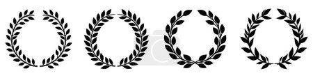 Photo for Wreath with leaves. Round icon of laurel wreath. Award concept. Vector illustration. - Royalty Free Image