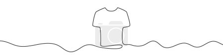 Photo for Continuous editable drawing of shirt. One line drawing background. Vector illustration. Shirt icon in one line style. - Royalty Free Image