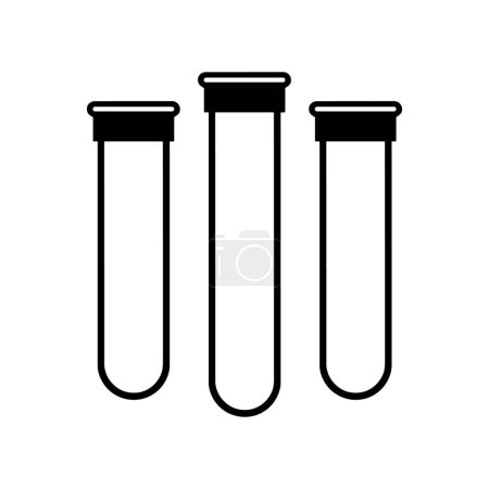 Photo for Test tube icons set. Medical test tube icons. Black and white symbol of chemical test tube. Vector illustration. - Royalty Free Image