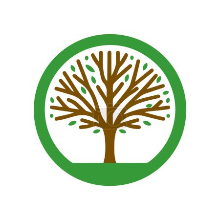 Photo for Tree icon. Abstract tree symbol. Concept of caring for a green environment. Vector illustration. - Royalty Free Image