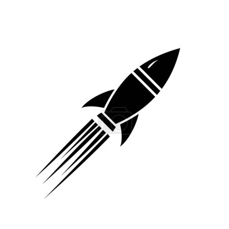 Photo for Rocket icon. Symbol of business startup. Rocket launching icon isolated on white background. Vector illustration. - Royalty Free Image