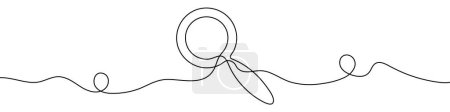 Photo for Continuous editable drawing of magnifier icon. One line drawing background. Vector illustration. Search symbol in one line style. - Royalty Free Image