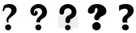 Photo for Question marks. Set of black and white question marks. Vector illustration. - Royalty Free Image