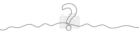 Photo for Continuous editable drawing of question mark. One line drawing background. Vector illustration. Question mark in one line style. - Royalty Free Image