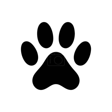 Photo for Paw print icon. Dog or cat paw print icon in flat design. Vector illustration - Royalty Free Image