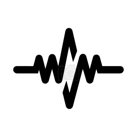 Photo for Heartbeat icon. Black heart rate symbol isolated. Medikal EKG symbol. Vector illustration. - Royalty Free Image