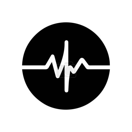 Photo for Heartbeat icon. Black heart rate symbol isolated. Medikal EKG symbol. Vector illustration. - Royalty Free Image