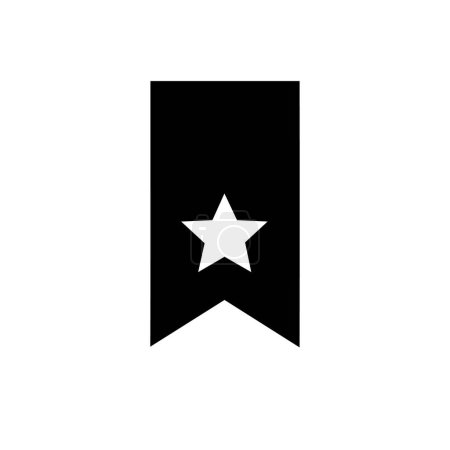 Bookmark icon. Black bookmark symbol on white background. Save page icon. Vector illustration.