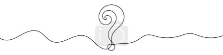 Photo for Continuous editable line drawing of question mark. One line drawing background. Vector illustration. Question mark in one line. - Royalty Free Image