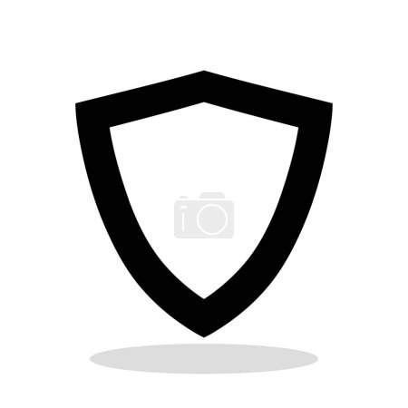 Photo for Shield icon. Black shield symbol. Concept of security and protection. Vector illustration - Royalty Free Image