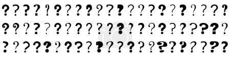 Photo for Question marks. Big set of black and white question marks. Vector illustration. - Royalty Free Image