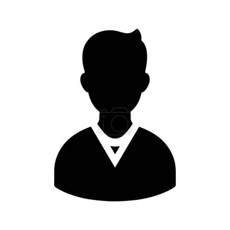Photo for Avatar icon. User black icon. Vector illustration - Royalty Free Image