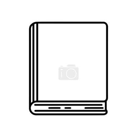 Photo for Book icon. Black linear book icon isolated on a white background. Education concept. Vector illustration - Royalty Free Image