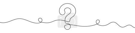 Photo for Continuous editable line drawing of question mark. One line drawing background. Vector illustration. Question mark in one line. - Royalty Free Image