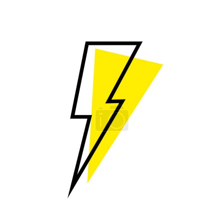Photo for Lightning icon. Abstract linear lightning icon. Vector illustration - Royalty Free Image