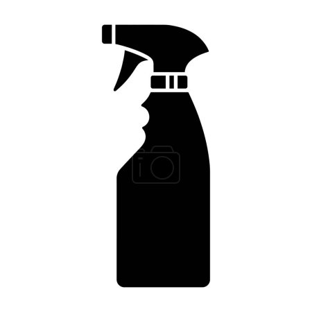 Photo for Spray bottle icon. Black spray bottle symbol in flat graphic design. Vector illustration - Royalty Free Image
