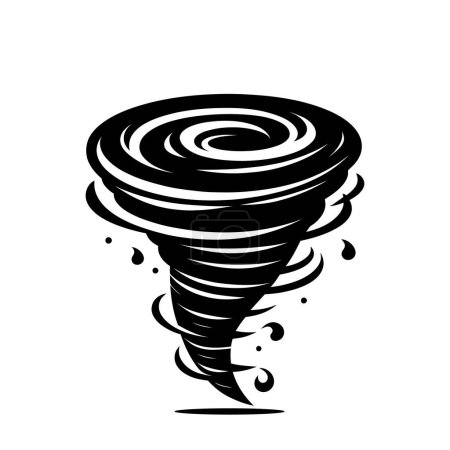 Photo for Tornado icon. Hurricane symbol. Black typhoon icon isolated on white background. Vector illustration - Royalty Free Image