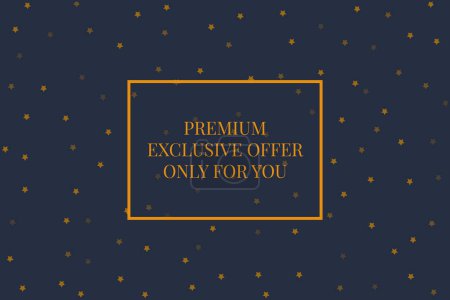 Special offer sale promotion online template page website, social media post with gold star pattern.