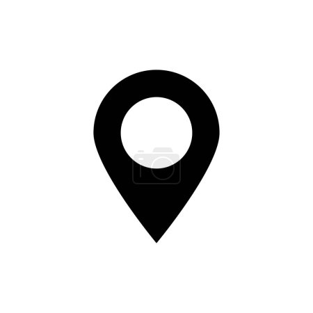 Illustration for Map pin flat design style modern icon, pointer minimal vector symbol, marker sign - Royalty Free Image