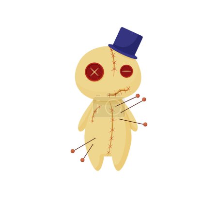 Illustration for Vodoo doll icon vodo evil doll - Royalty Free Image