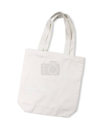 Photo for White cotton bag on white isolated background - Royalty Free Image