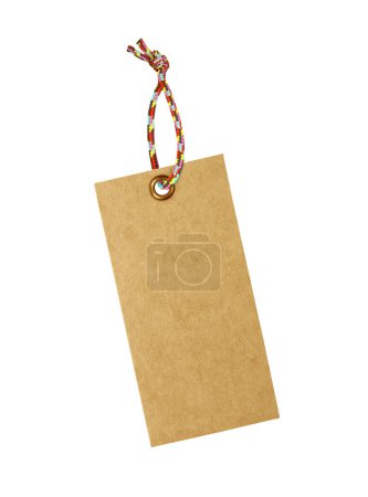 Photo for Close up of a blank price label on white background - Royalty Free Image